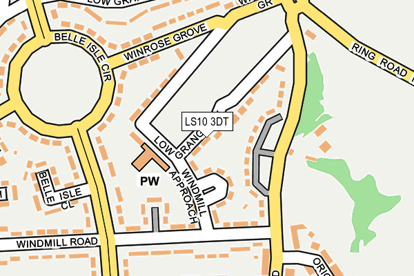 LS10 3DT map - OS OpenMap – Local (Ordnance Survey)