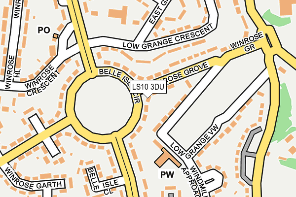 LS10 3DU map - OS OpenMap – Local (Ordnance Survey)