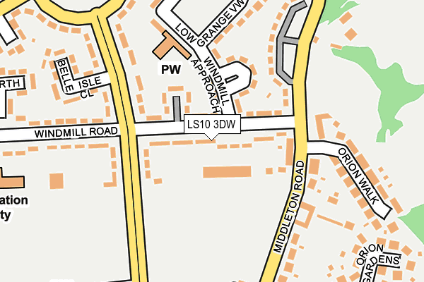 LS10 3DW map - OS OpenMap – Local (Ordnance Survey)