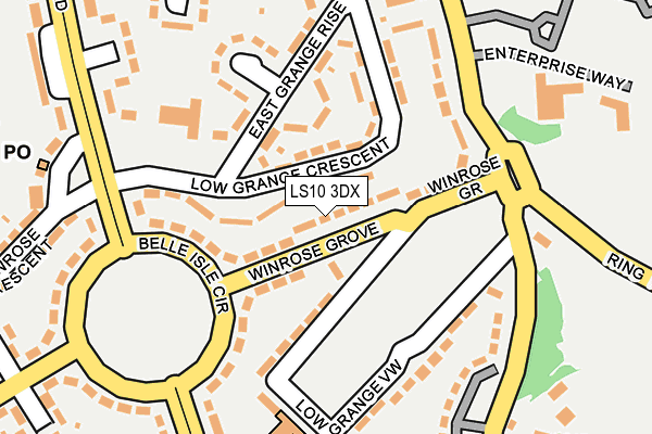 LS10 3DX map - OS OpenMap – Local (Ordnance Survey)