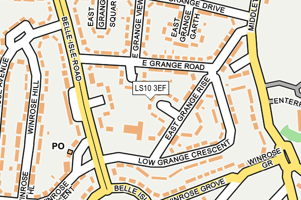 LS10 3EF map - OS OpenMap – Local (Ordnance Survey)