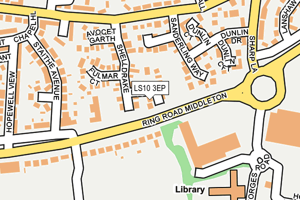 LS10 3EP map - OS OpenMap – Local (Ordnance Survey)