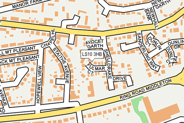 LS10 3HB map - OS OpenMap – Local (Ordnance Survey)
