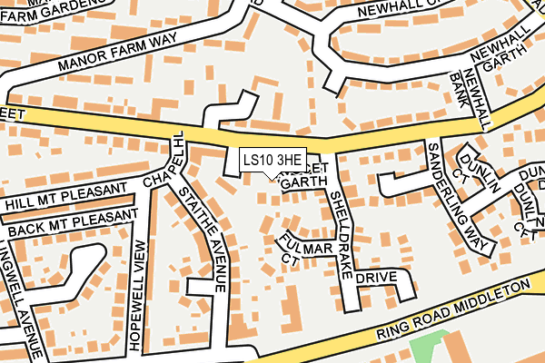 LS10 3HE map - OS OpenMap – Local (Ordnance Survey)