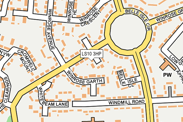 LS10 3HP map - OS OpenMap – Local (Ordnance Survey)