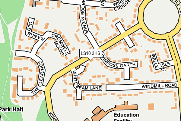 LS10 3HS map - OS OpenMap – Local (Ordnance Survey)
