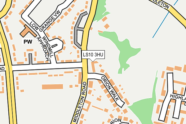 LS10 3HU map - OS OpenMap – Local (Ordnance Survey)