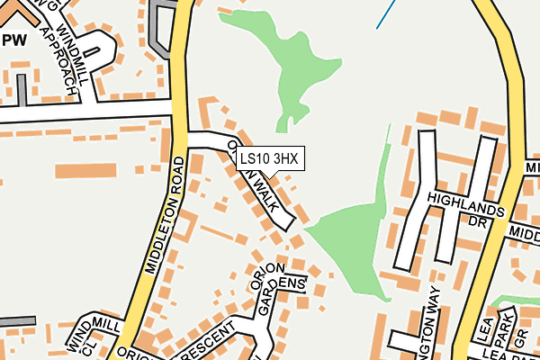 LS10 3HX map - OS OpenMap – Local (Ordnance Survey)