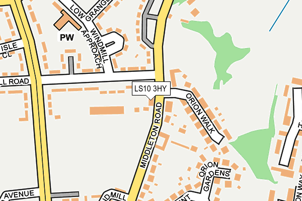 LS10 3HY map - OS OpenMap – Local (Ordnance Survey)