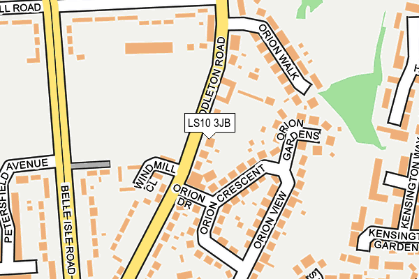 LS10 3JB map - OS OpenMap – Local (Ordnance Survey)