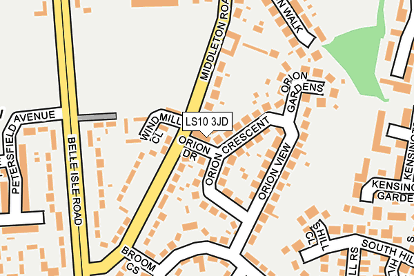 LS10 3JD map - OS OpenMap – Local (Ordnance Survey)