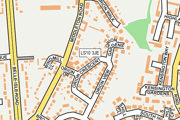 LS10 3JE map - OS OpenMap – Local (Ordnance Survey)