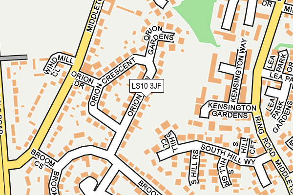 LS10 3JF map - OS OpenMap – Local (Ordnance Survey)