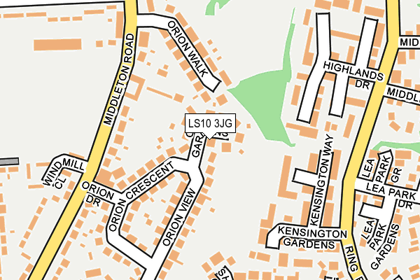 LS10 3JG map - OS OpenMap – Local (Ordnance Survey)