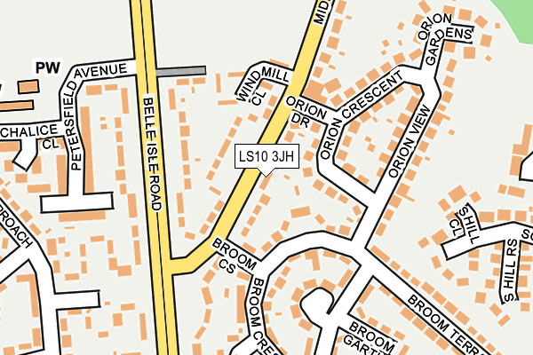 LS10 3JH map - OS OpenMap – Local (Ordnance Survey)