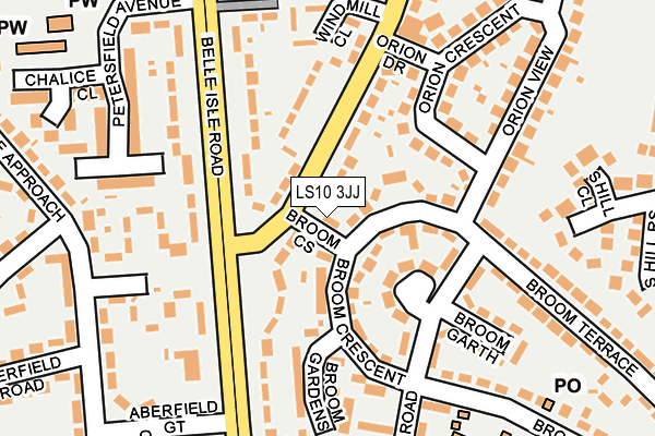 LS10 3JJ map - OS OpenMap – Local (Ordnance Survey)