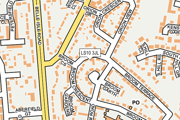 LS10 3JL map - OS OpenMap – Local (Ordnance Survey)