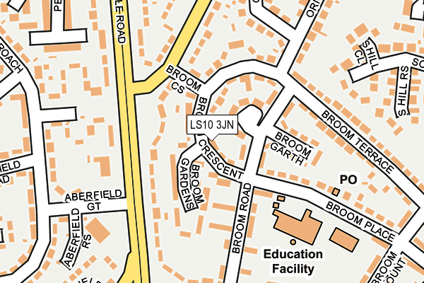 LS10 3JN map - OS OpenMap – Local (Ordnance Survey)