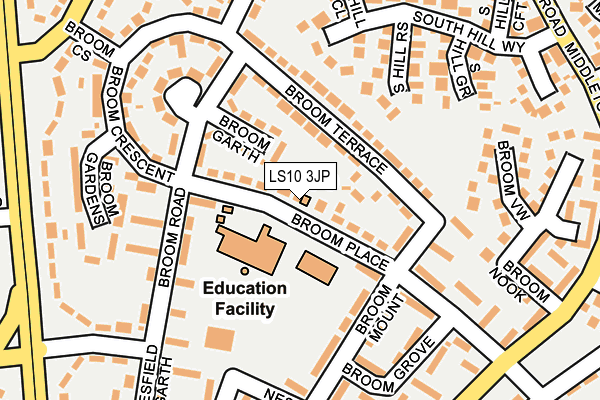 LS10 3JP map - OS OpenMap – Local (Ordnance Survey)