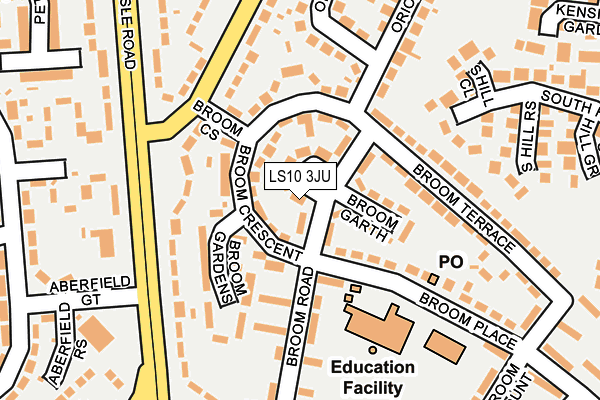 LS10 3JU map - OS OpenMap – Local (Ordnance Survey)