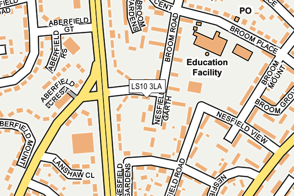 LS10 3LA map - OS OpenMap – Local (Ordnance Survey)