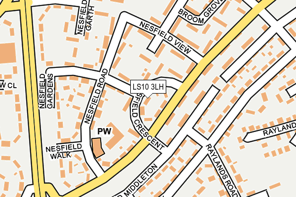 LS10 3LH map - OS OpenMap – Local (Ordnance Survey)