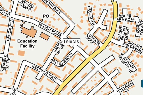 LS10 3LS map - OS OpenMap – Local (Ordnance Survey)