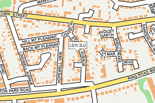 LS10 3LU map - OS OpenMap – Local (Ordnance Survey)