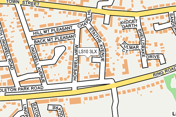 LS10 3LX map - OS OpenMap – Local (Ordnance Survey)