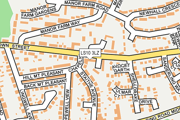 LS10 3LZ map - OS OpenMap – Local (Ordnance Survey)