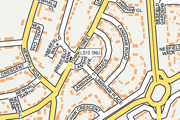 LS10 3NU map - OS OpenMap – Local (Ordnance Survey)