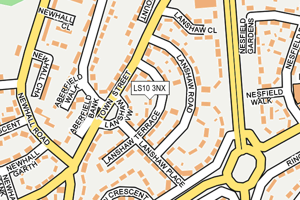 LS10 3NX map - OS OpenMap – Local (Ordnance Survey)