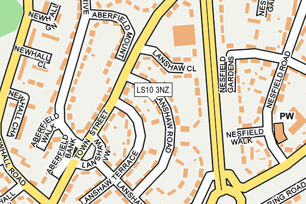 LS10 3NZ map - OS OpenMap – Local (Ordnance Survey)