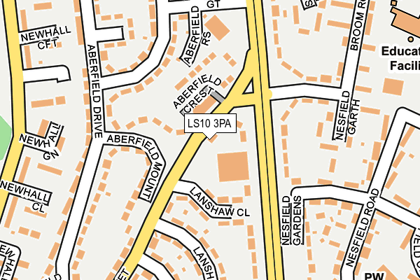LS10 3PA map - OS OpenMap – Local (Ordnance Survey)