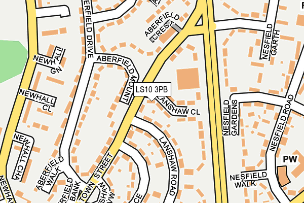LS10 3PB map - OS OpenMap – Local (Ordnance Survey)