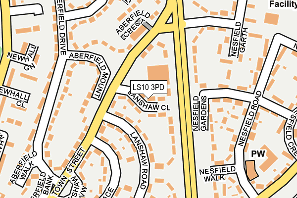 LS10 3PD map - OS OpenMap – Local (Ordnance Survey)
