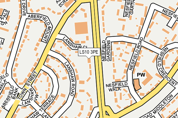 LS10 3PE map - OS OpenMap – Local (Ordnance Survey)