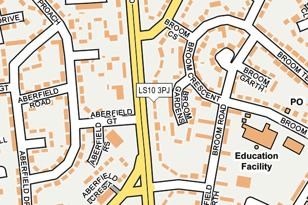 LS10 3PJ map - OS OpenMap – Local (Ordnance Survey)