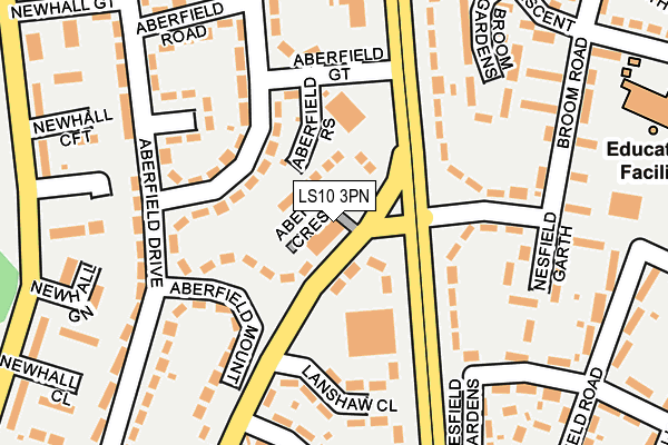 LS10 3PN map - OS OpenMap – Local (Ordnance Survey)