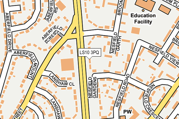 LS10 3PQ map - OS OpenMap – Local (Ordnance Survey)
