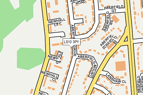 LS10 3PY map - OS OpenMap – Local (Ordnance Survey)