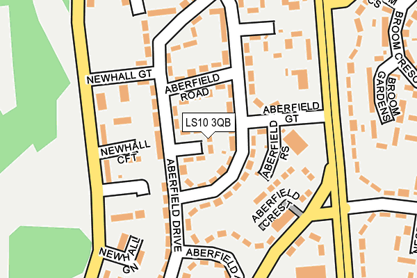 LS10 3QB map - OS OpenMap – Local (Ordnance Survey)