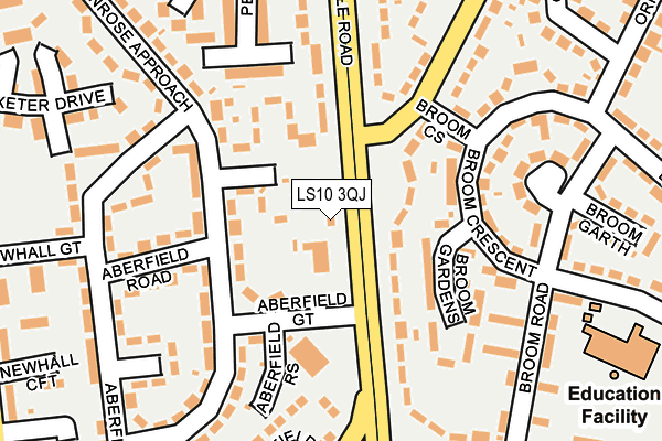 LS10 3QJ map - OS OpenMap – Local (Ordnance Survey)