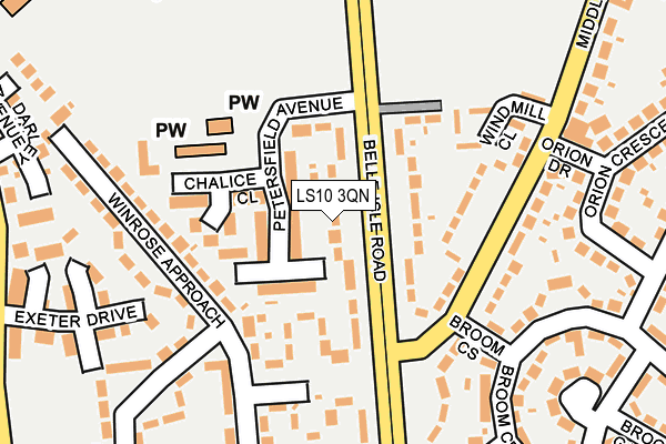 LS10 3QN map - OS OpenMap – Local (Ordnance Survey)