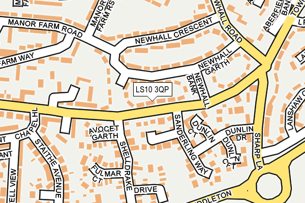 LS10 3QP map - OS OpenMap – Local (Ordnance Survey)