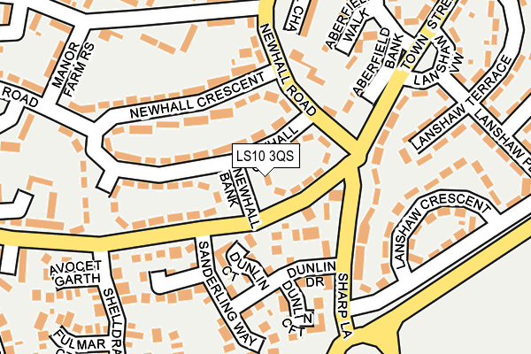 LS10 3QS map - OS OpenMap – Local (Ordnance Survey)