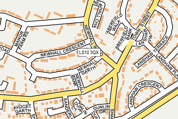 LS10 3QX map - OS OpenMap – Local (Ordnance Survey)