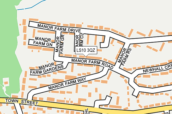 LS10 3QZ map - OS OpenMap – Local (Ordnance Survey)