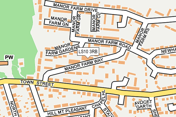 LS10 3RB map - OS OpenMap – Local (Ordnance Survey)