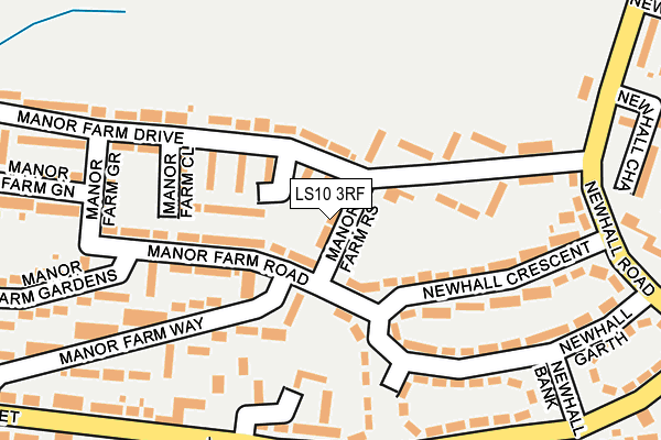 LS10 3RF map - OS OpenMap – Local (Ordnance Survey)